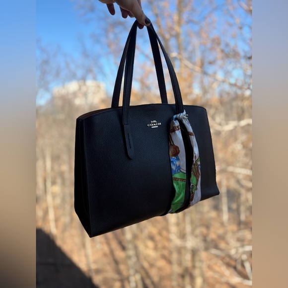 Coach Charlie Carryall Black Pebbled Leather Tote | 25137 | Hangtag | GUC - Picture 14 of 16